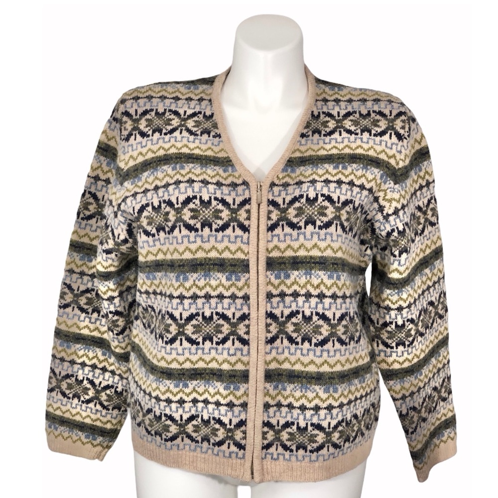 Venezia Fair Isle Shetland Wool Cardigan